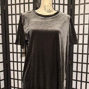 Gray Velvet T-Shirt